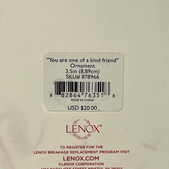 Lenox Porcelain Ornament with Metal Snowflake - Picture 8 of 10